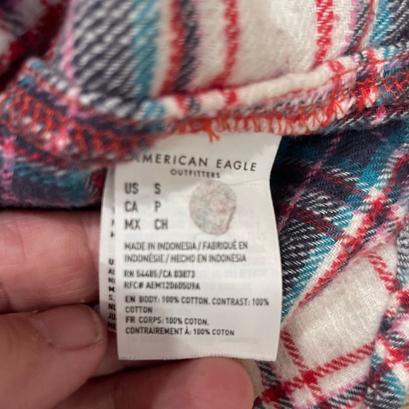 American Eagle Plaid Two Tones Flannel Button Down.Size S - Picture 11 of 12